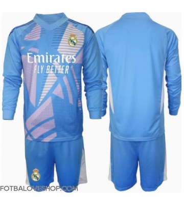 Real Madrid Brankářské Dětské Domácí Dres 2024-25 Dlouhý Rukáv (+ trenýrky)